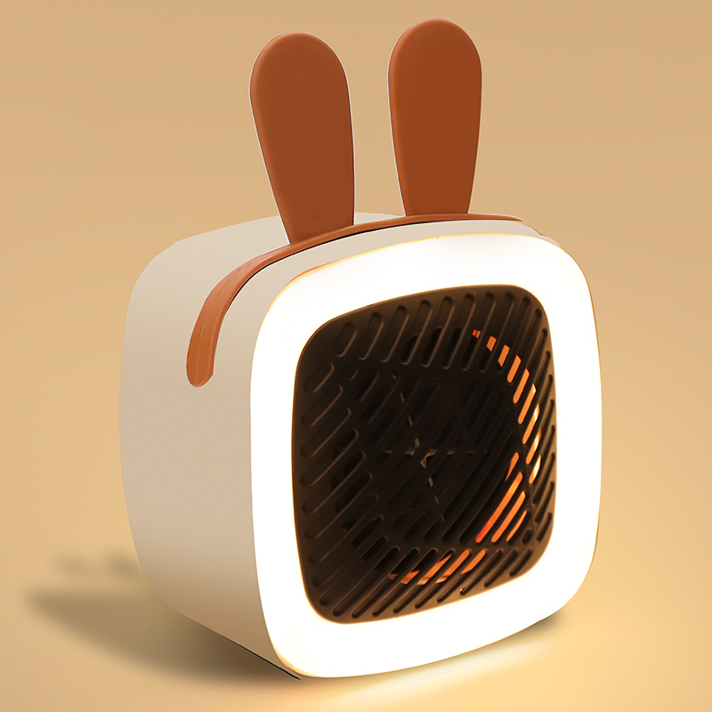 Portable Heater Plug in Electric Mini Desktop Retro Electric Heater Winter Indoor Hot Fan Heater